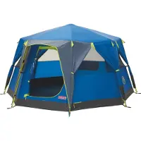 Coleman OctaGo tent - tent 3 persoons - festival tent - Blauw/lime