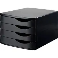 Djois Re-Solution Ladekastje PS (Polystyreen) Zwart 4 Lades 30 x 37,5 x 21,6 cm
