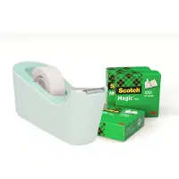 Scotch Plakbandhouder C18 mint + 4 rollen magic tape 19mmx33m
