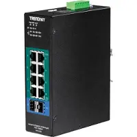 Trendnet TI-PG102i 10-poorts DIN-Rail Switch Industrieel Gigabit beheerd PoE+