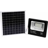 V-TAC VT-60W Zwarte Solar schijnwerpers - 20W- P65 - 1650 Lumen - 4000K