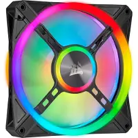Corsair iCUE QL140 RGB - System Schrank-Gebläseset PC-ventilator Zwart, Grijs (b x h x d) 14 x 14 x 2.5 cm Incl. LED-verlichting