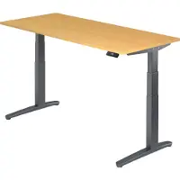 Hjh OFFICE PRO XBHM 19 GG - Beuken 180 x 80 Tafelhoogte I Elektrisch in hoogte verstelbaar