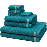 Ross Dames en Heren 2 X washandjes 2 X gasten- 2 X douche- 2 X handdoek - in set Smart