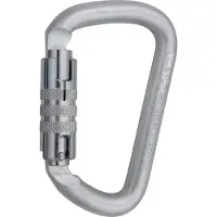 C.A.M.P. - Steel D - Stalen karabiner grijs/zwart