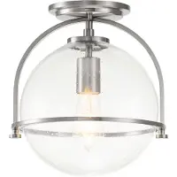 HINKLEY LED Plafondlamp Somerset | 1X E27 Max 60W | Dimbaar | Brushed Nickel
