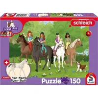 Schmidt - Legpuzzel - Horse Club Rit in het Groen - Schleich - 150 stukjes + originele figuur - Kinderen - vanaf 7 jaar