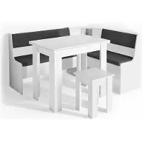 Vicco Roman Hoekbank set – 150 x 120 cm met tafel Wit
