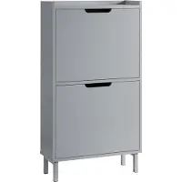 SoBuy FSR151-HG Schoenenkast Met 3 Kleppen, Schoenencommode, Schoenenrek, Schoenenkist, Gangkast, Opbergkast Voor Schoenen