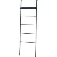 En.casa Kledingrek Øksnes ladderplank 160x50x27,5 cm zwart []