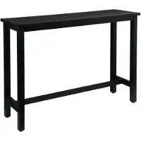 OEM Bartafel met Voetensteun - voor Binnen & Buiten - Keukentafel, Bistrotafel, Bartafels - 140x40x100 cm - Zwart