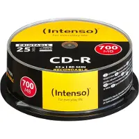 Intenso - 25 x CD-R - 700 MB (80 min.) 52x - inkjet-bedrukbaar oppervlak - spindel