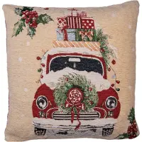 Clayre & Eef Kussenhoes 44x44 cm Beige Polyester Kerst