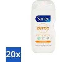 Sanex Zero% - Douchegel - Verzorgend - Natuurlijke Ingrediënten - Droge Huid - 400 ml - Bulkverpakking - 20 stuks