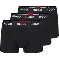 HUGO Boxershorts rood / zwart / wit