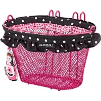 Basil Jasmin Baboushka Kinderfietsmand - Staal - Inclusief Haken - Zwart
