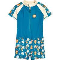 Playshoes UV-bescherming 'Dschungel' crème / petrol / oranje / zwart