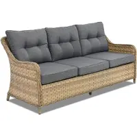 Garden Point Driezitsbank van kunststof rotan Toledo cappuccino