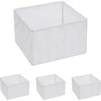 MCW Set van 4 opbergmanden -C37, decoratieve mand opbergplank mand decoratie 12x19x19cm ~ wit