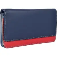 Mywalit Portemonnee lichtblauw / donkerblauw / rood