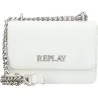 Replay Schoudertas zilver / wit