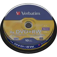 Verbatim DVD+RW rewritable 10 stuks op spindel