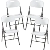 En.casa Klapstoel Ljusnarsberg set van 4 tuinstoelen 87x46x53 cm wit []