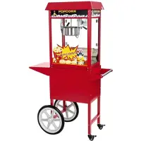 Royal Catering Popcornmachine met kar - Rood