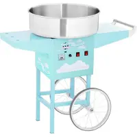 Usorteret Suikerspinmachine met wagen - 52 cm - 1200 W - turkoois