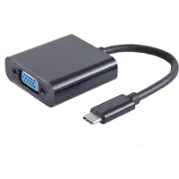 S-Conn USB-C naar VGA adapter | 1920 x 1200 | zwart | 0,15 meter