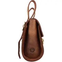 Green Burry Vintage fietstas XL leder 20 cm - 2 L - brown