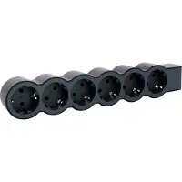 Legrand Flache Steckdosenleiste 6x Steckdose, ohne Kabel Kabel Schwarz 694580