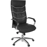 Amstyle Bureaustoel Permanent contact Vaste armleuning Hoogteverstelbaar Zwart Max. 120 kg SPM1.163 1260 x 60 x 550 mm