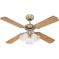 WESTINGHOUSE -ventilator met verlichting Princess Trio, hout, stil PRINCESS, hout donker, Woon-/ Eetkamer, Kunststof, Modern