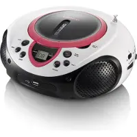 Lenco Draagbare FM-radio CD- en USB-speler Roze - SCD-38 USBPINK