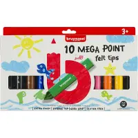 Bruynzeel Kids Mega Points viltstiften set 10