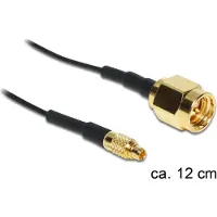 DeLOCK MMCX (m) - SMA (m) kabel - Mini Coax (1,13 mm) - 50 Ohm - 0,10 meter