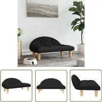 The Living Store Hondenkooi - Hondentent - Hondenmand 70x52x30 cm stof zwart - Hondenmand Klein - Hondenmand Zwart - Hondenmand Stoffen