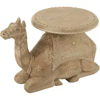 J-Line Sidetable camel mango wood natural/white
