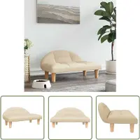 The Living Store Living Store hondenbed, crème, 70x52x30 cm, stof