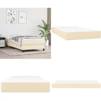 vidaXL Pocketveringmatras, crème, 80x200x20 cm, stof - Pocketveringmatras - Pocketveringmatrassen - Matras - Slaapkameraccessoires