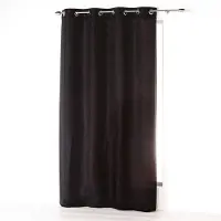 Hobby Hall Gordijnen-Kant en klaar- met ringen 140x260cm microfiber absolu zwart