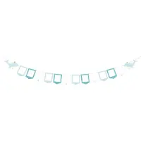 Party Deco Partydeco - Slinger fotoframe blauw walvis