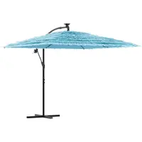 The Living Store Parasol - Zonwering - Parasol met stalen paal 269x269x235 cm blauw - Tuinsessel - Outdoor Decoratie - Patio Set