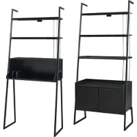 En.casa 2-delige meubelset Storfjord staand rek en bureau zwart set 1 []