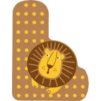 Small Foot Houten Dieren Kinderletter L