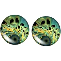 Charme Bijoux Clip Oorbellen Chabochon Pauw-2 cm