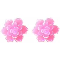 Charme Bijoux Clip oorbellen-Bloem-Licht roze-1.5 cm Elin