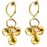 Charme Bijoux Klem oorbellen - goudkleurig - kerstbelletjes - geen gaatje-