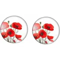 Charme Bijoux Clip Oorbellen- Papaver-Dubium-2 cm